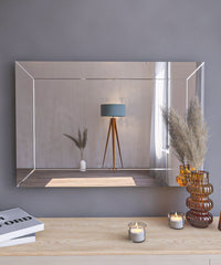 Miroir décoratif Alton 50x75cm Bois Blanc