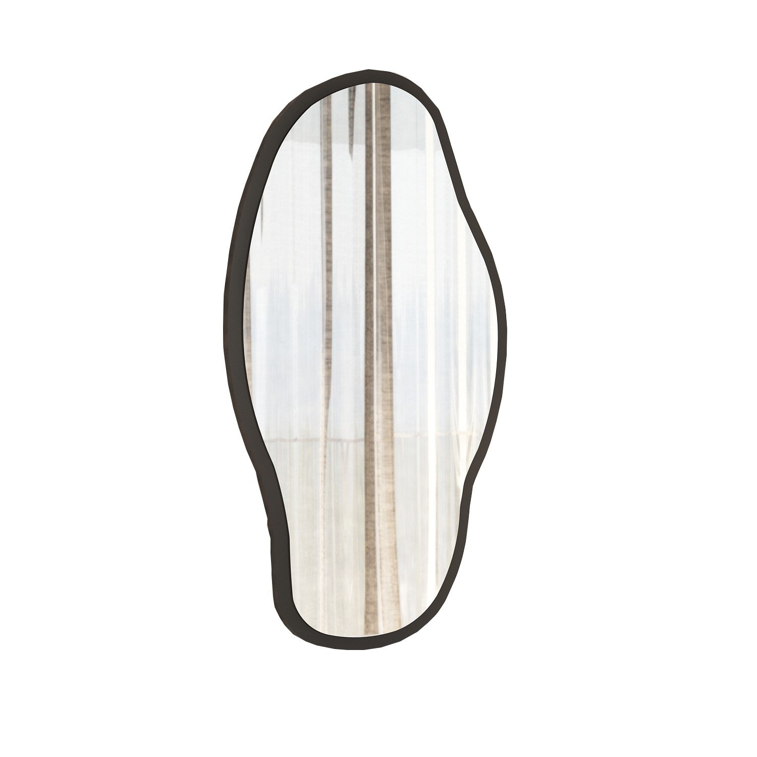 Miroir décoratif Ganit L48xH85cm Bois Noir