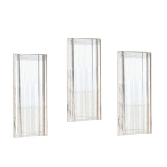 Lot de 3 miroirs muraux décoratifs Ialia L30xH70cm Motif Géométrique