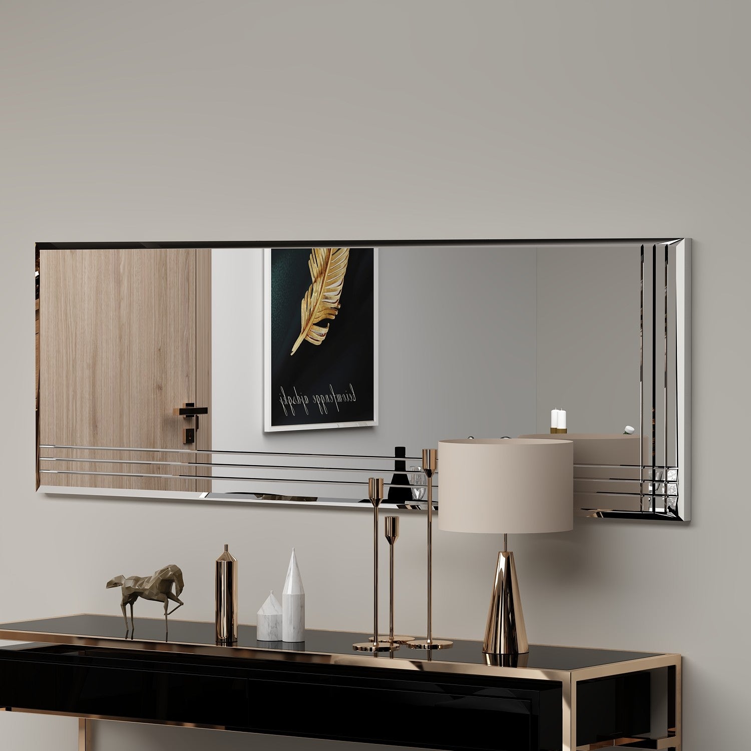 Miroir décoratif Dailo L40xH120cm Verre