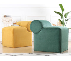 Pouf design Allias 100% Coton Vert