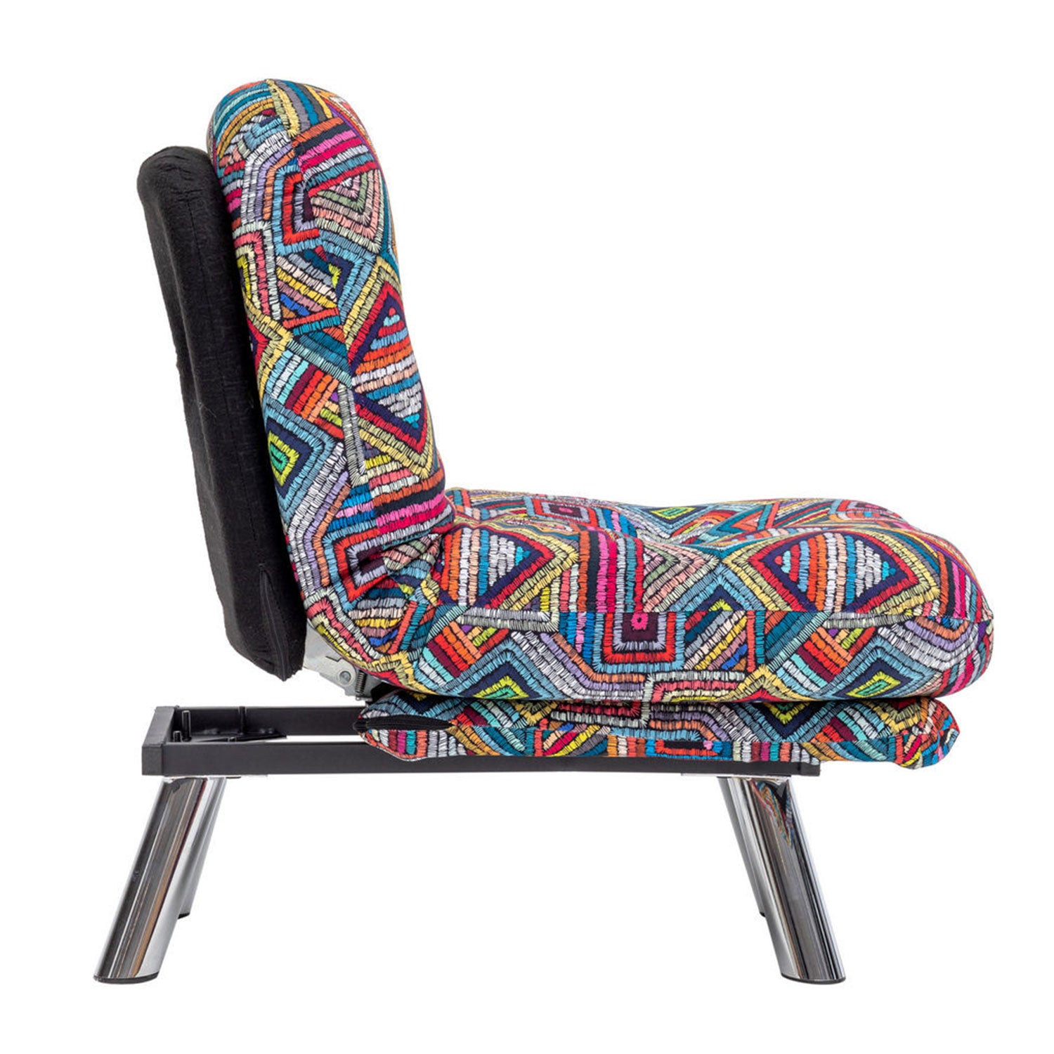 Fauteuil convertible Halora Tissu Motif Ethnique Multicolore