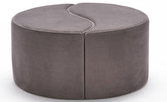 Lot de 2 poufs puzzle Ratsel L43xH40cm Velours Marron