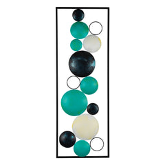 Décoration murale Irkom L32xH90cm Métal Noir, Vert et Blanc