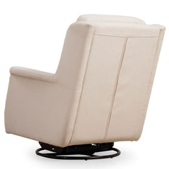 Fauteuil pivotant Enyana Tissu Blanc