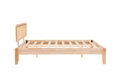 Lit simple minimaliste Izabel 90x190cm Bois clair