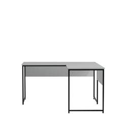 Bureau d'angle Kunter Métal Noir et Bois Blanc