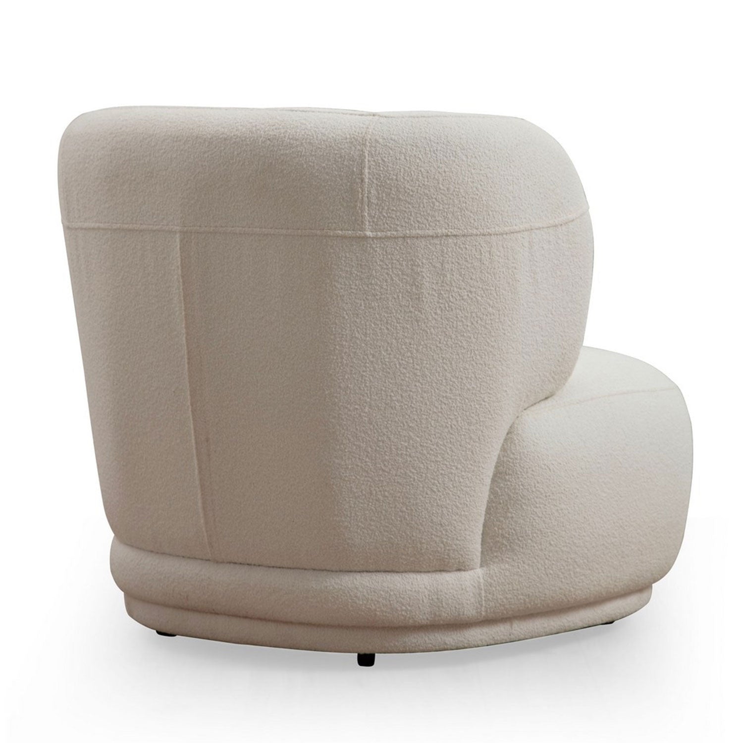 Fauteuil Tanite Tissu bouclette Blanc