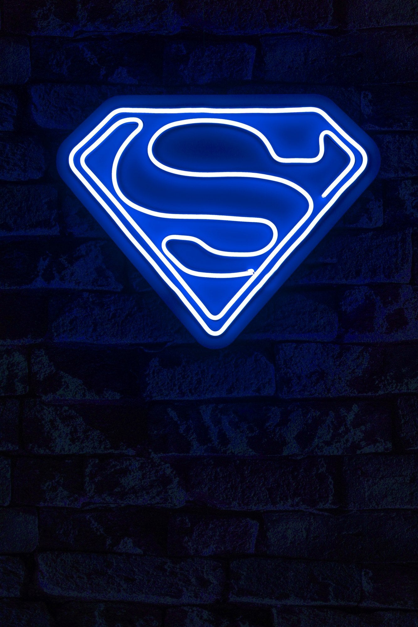 Décoration murale Cavill Logo Superman Néon LED Bleu