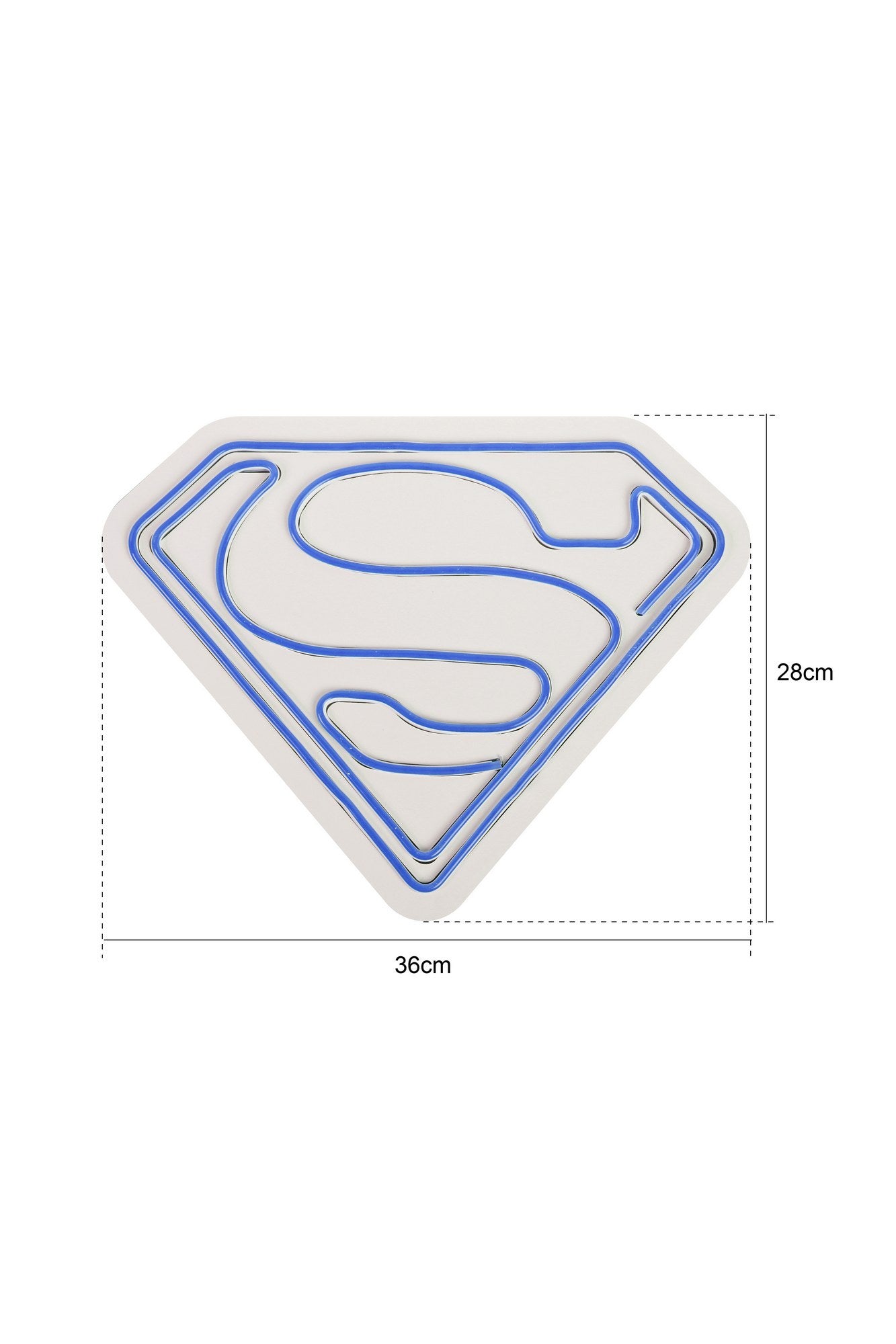 Décoration murale Cavill Logo Superman Néon LED Bleu