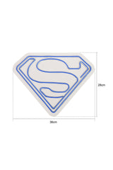 Décoration murale Cavill Logo Superman Néon LED Bleu