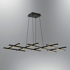 Suspension design LED Hakane L130xH120cm Métal Noir