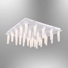 Plafonnier 25 lampes LED Stala 70x70cm Métal Blanc