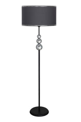 Lampadaire design moderne Senga L160cm Abat jour Anthracite avec support Métal Chrome