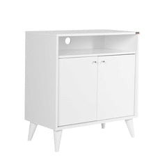 Buffet bas 2 portes Mizaris L73cm Blanc crème