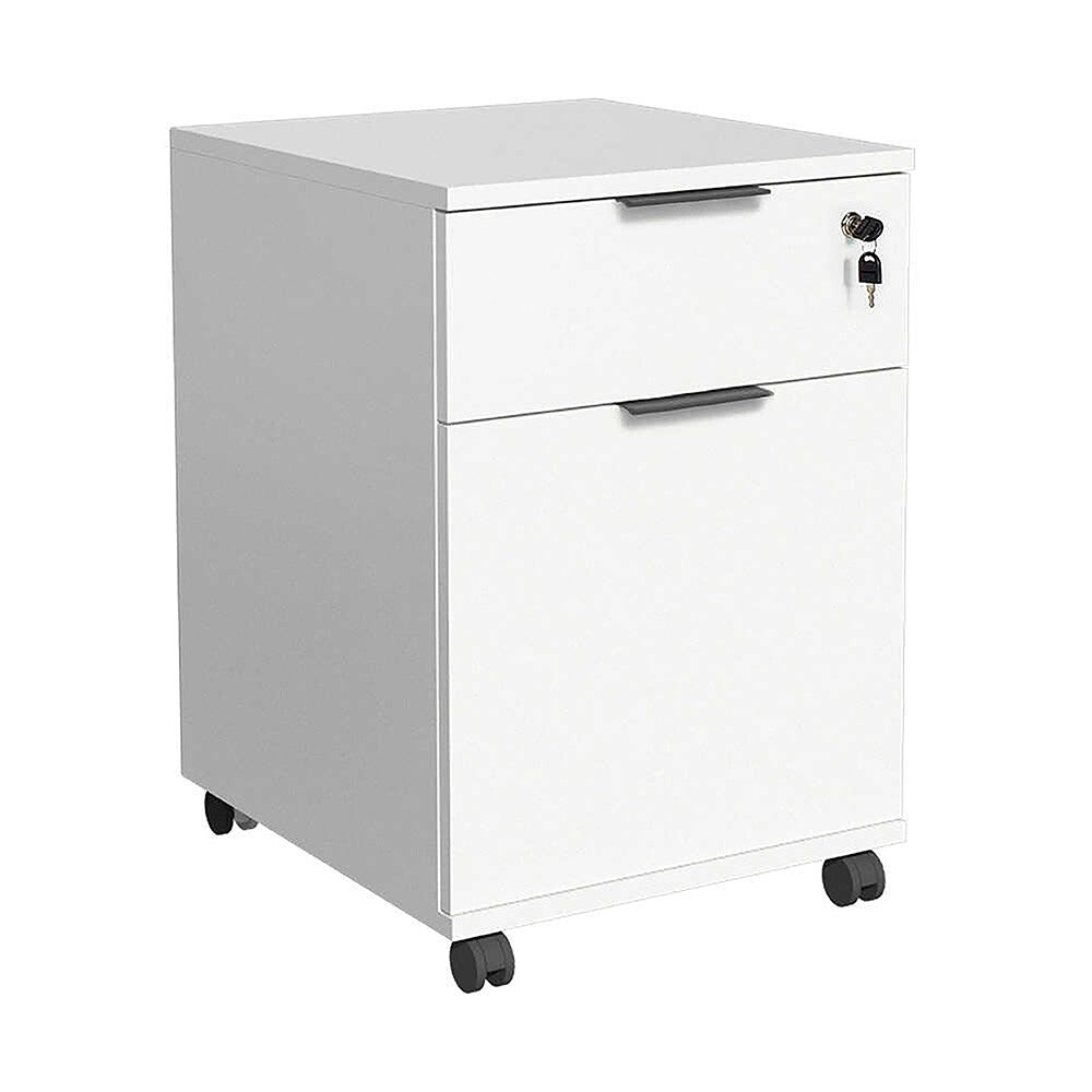 Caisson de bureau à roulettes Rocry H60cm Blanc