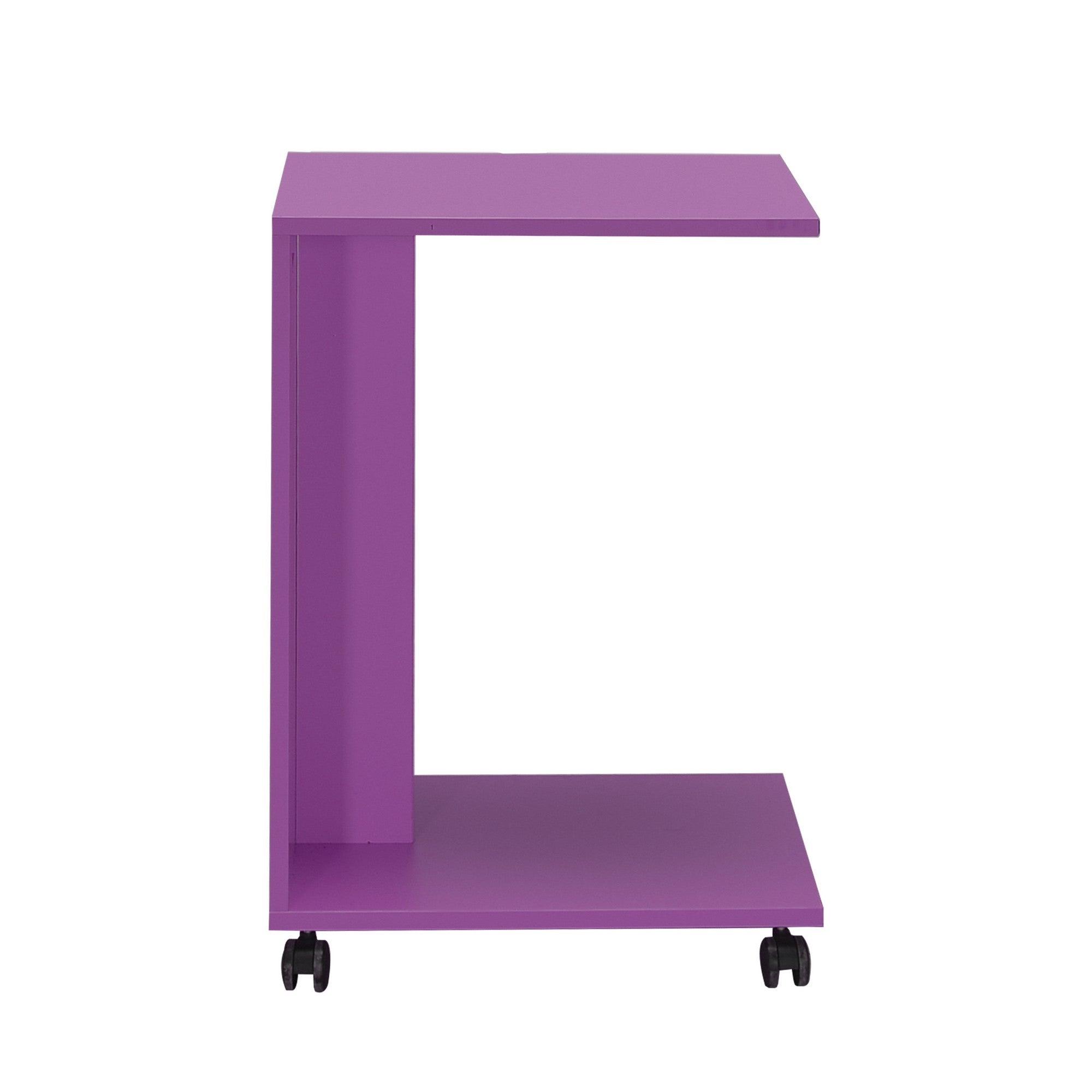 Bout de canapé mobile à roulettes capela H65cm Violet