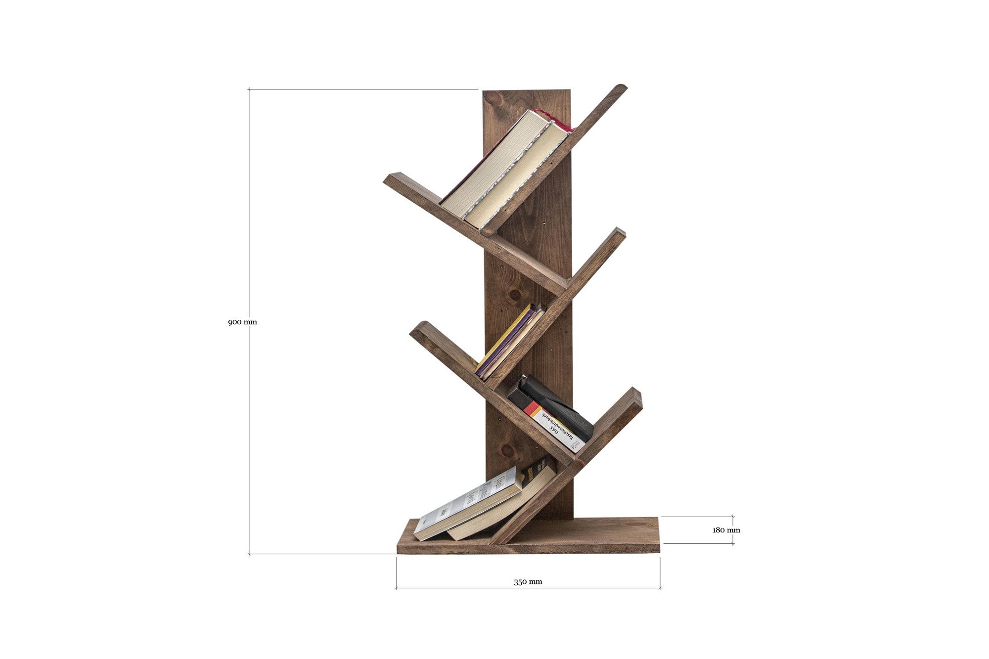 Étagère bibliothèque design Kilam L35cm Bois foncé