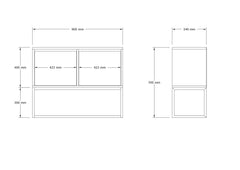 Buffet moderne 2 portes Zinette L90cm Effet marbre Blanc et Or