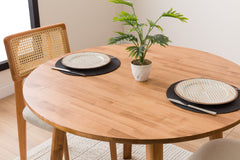 Table à manger rond Tasen D100cm Bois massif clair