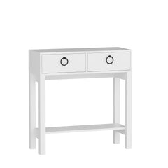 Console avec rangement avec miroir Noar Blanc