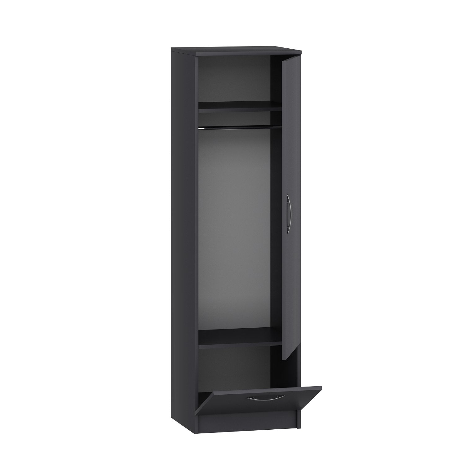 Armoire 1 porte et 1 tiroir Awakino L60cm Anthracite