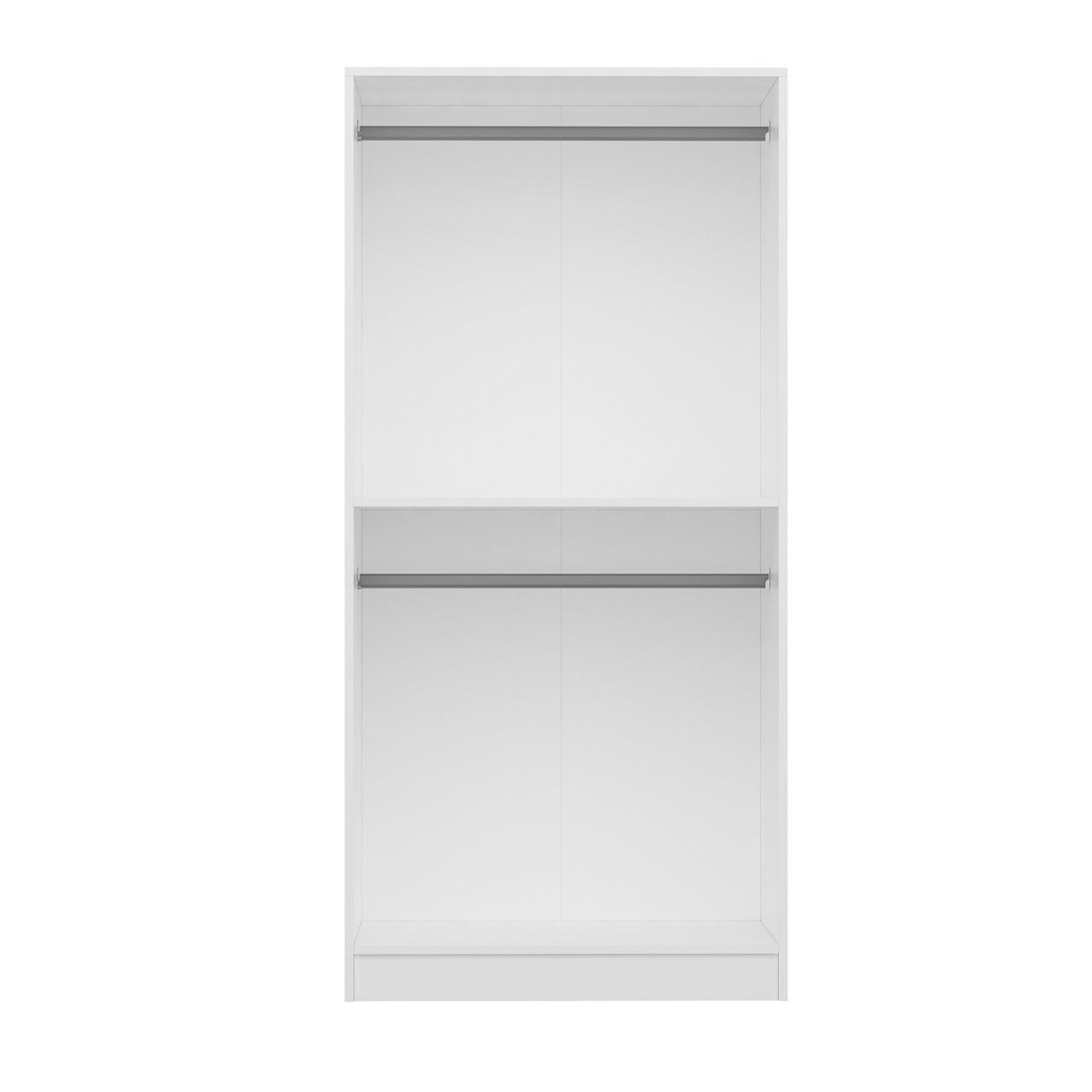 Armoire 2 portes et 6 miroirs Parai L90xH190cm Blanc