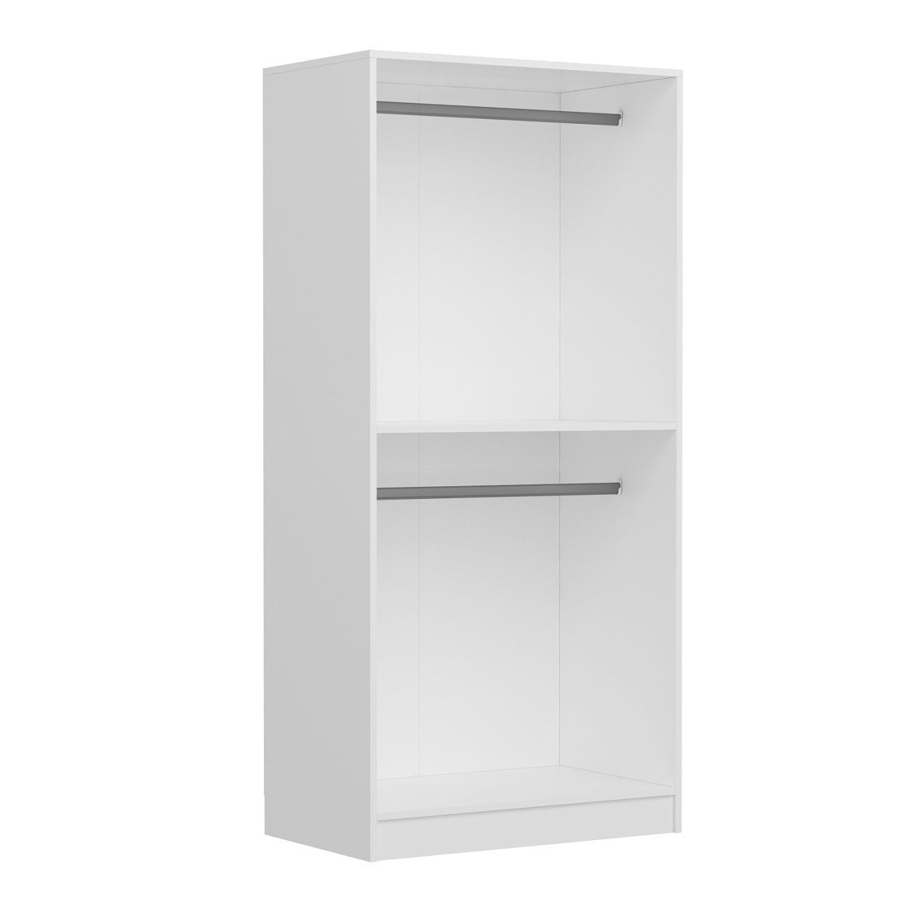 Armoire 2 portes et 6 miroirs Parai L90xH190cm Blanc