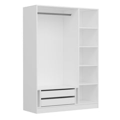 Armoire 3 portes Parai L135xH190cm Blanc