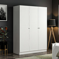 Armoire 6 portes Kuta L315xH210cm Bois Blanc