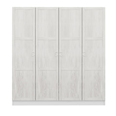 Armoire 4 portes Parai L180xH190cm Blanc