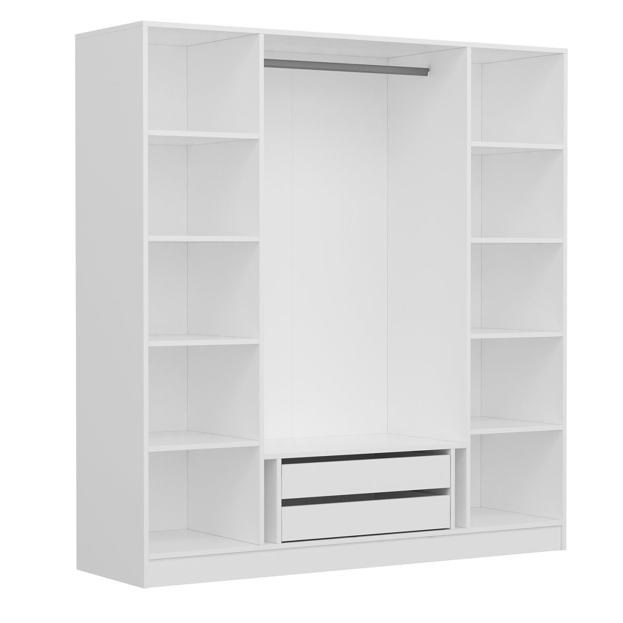 Armoire 4 portes Parai L180xH210cm Blanc