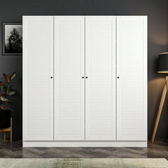 Armoire 4 portes Kuta L180xH210cm Bois Blanc