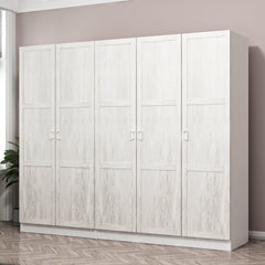 Armoire 5 portes Parai L225xH190cm Blanc