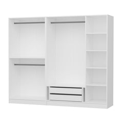 Armoire 5 portes Parai L225xH190cm Blanc