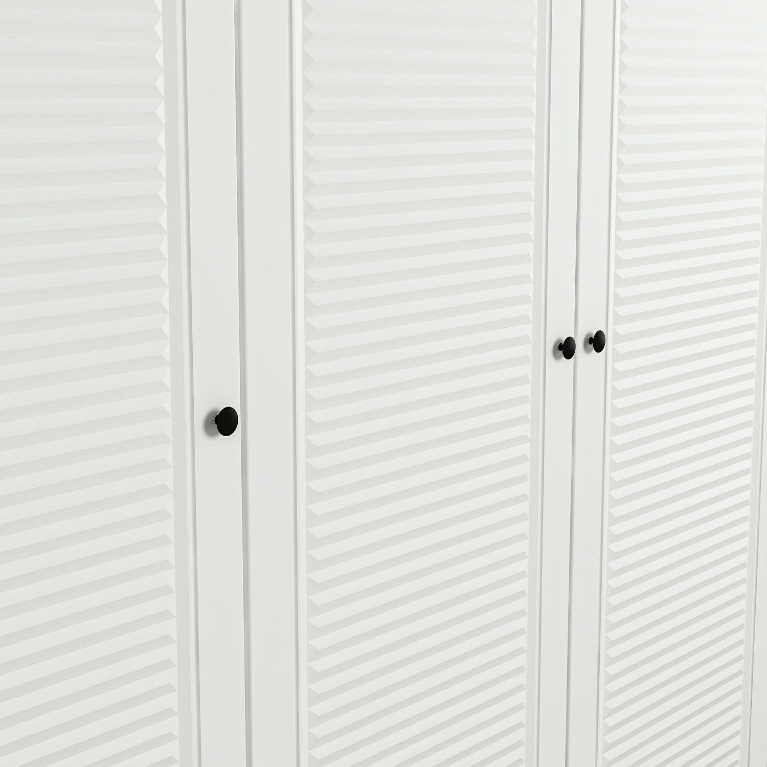 Armoire 5 portes Kuta L225xH210cm Bois Blanc