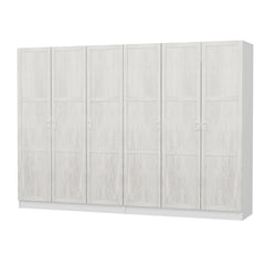 Armoire 6 portes Parai L270xH190cm Blanc