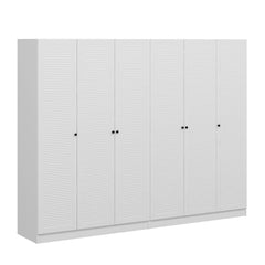 Armoire 6 portes modèle 2 Kuta L270xH210cm Bois Blanc