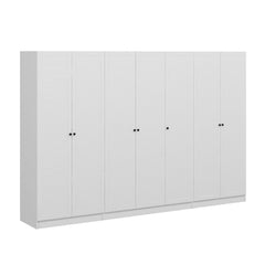 Armoire 6 portes Kuta L315xH210cm Bois Blanc