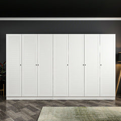 Armoire 7 portes Kuta L315xH210cm Bois Blanc