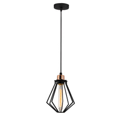 Suspension filaire 1 lampe Gatin D18cm Métal Noir