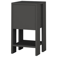 Table de chevet 1 porte Dawson H55cm Bois Anthracite