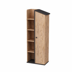 Bibliothèque Donall L60cm Bois naturel et Anthracite