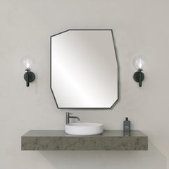 Miroir murale Meida 60x70cm Bois Noir