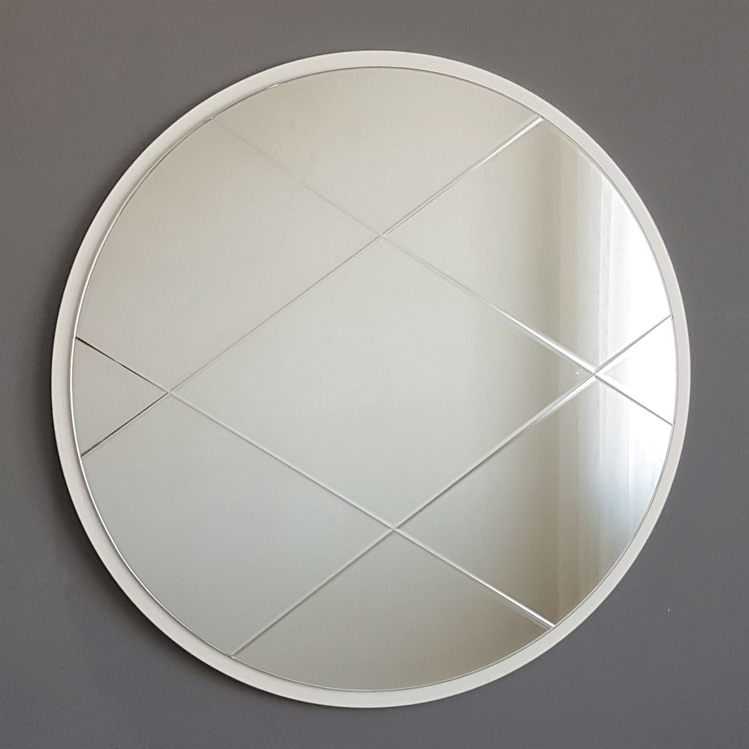 Miroir décoratif Lagis D60cm Bois Blanc