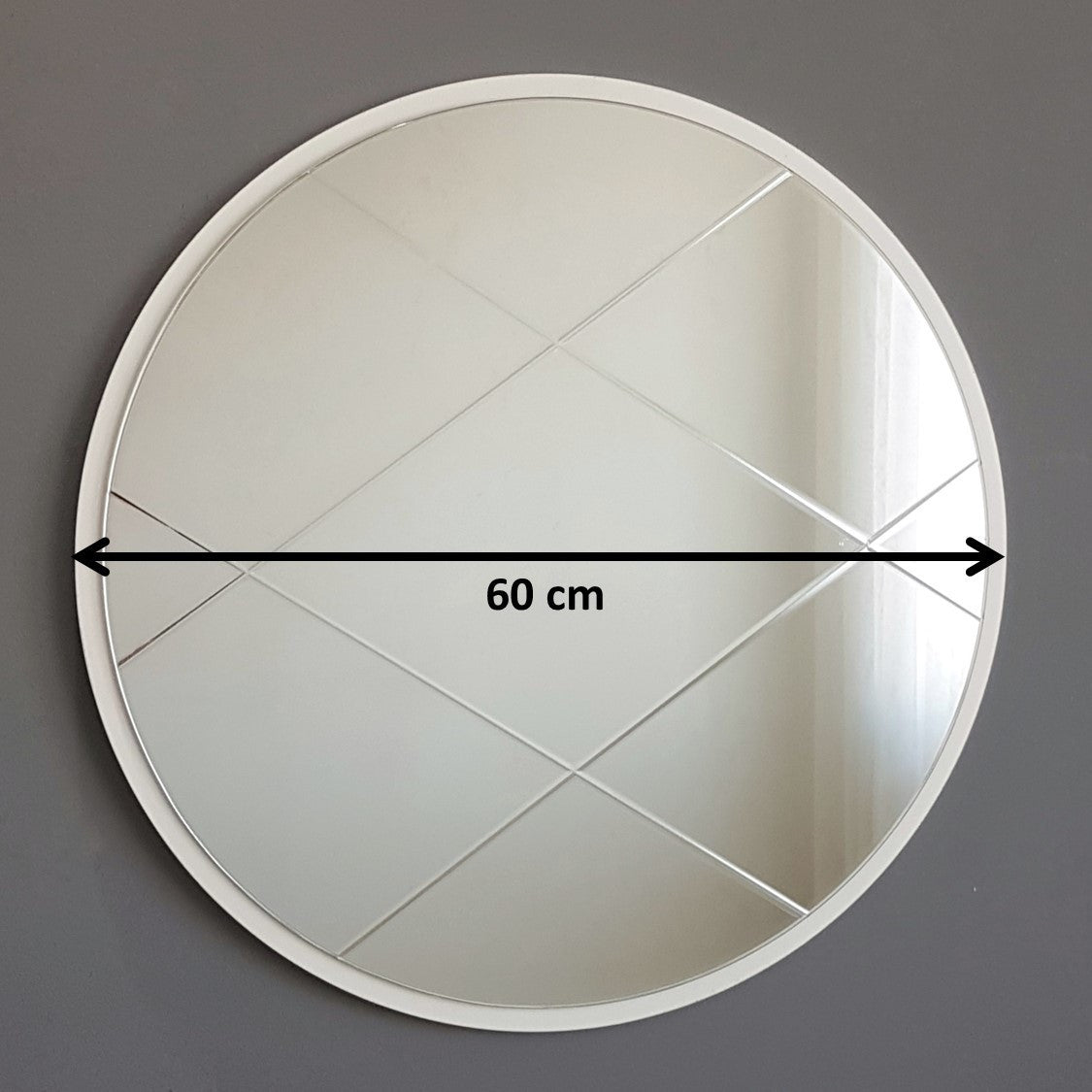 Miroir décoratif Lagis D60cm Bois Blanc