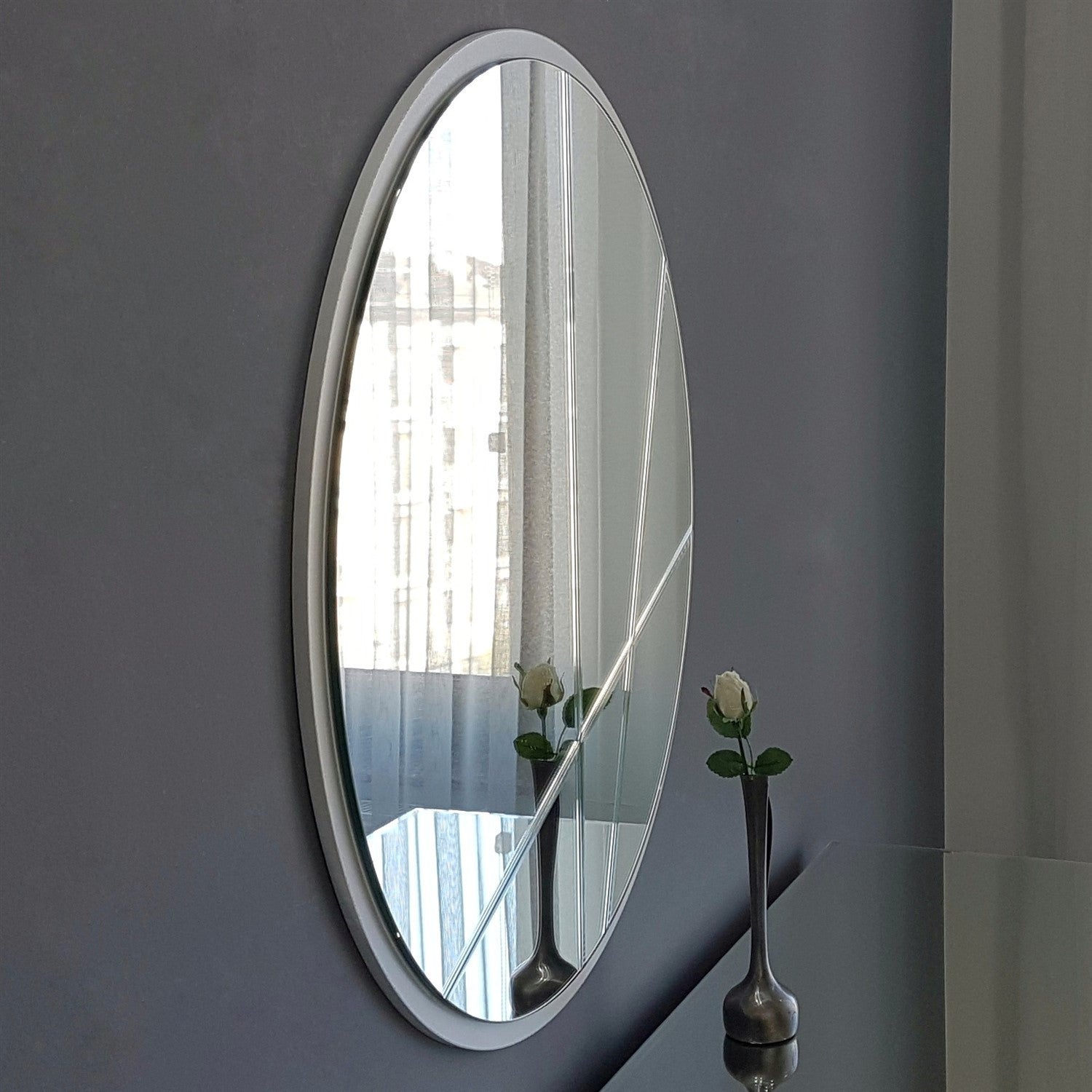 Miroir décoratif Lagas D60cm Bois Blanc