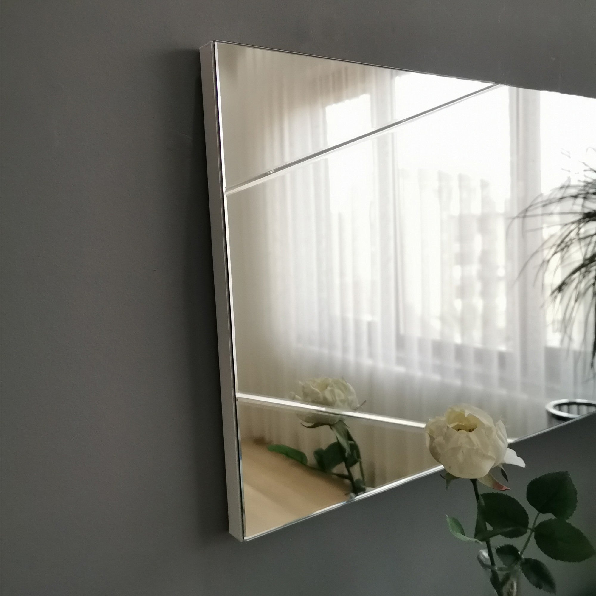 Miroir décoratif Magsonna L105xH35cm Argent