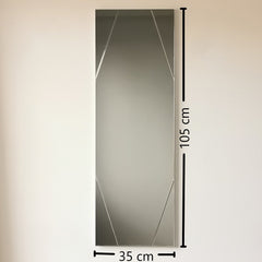 Miroir décoratif Magsonna L105xH35cm Argent