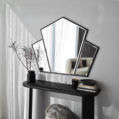 Miroir décoratif Amoda L95xH76cm Bois Noir